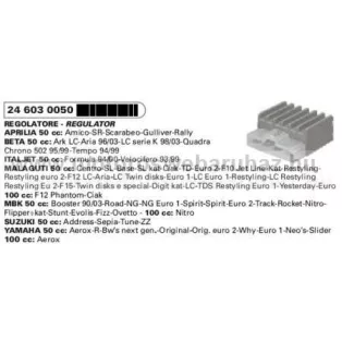   Feszültség szabályzó YAMAHA 3KJ / APRILIA SR (246030050) RMS