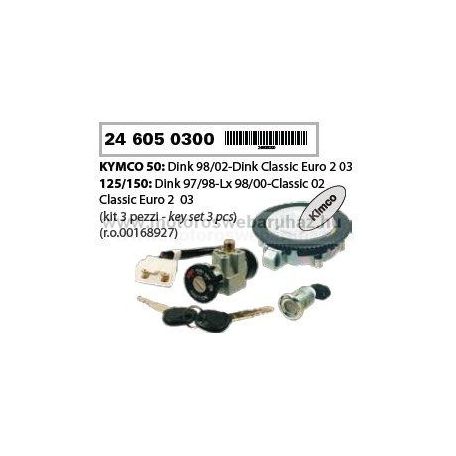 Zár szett KYMCO DINK 50-125-150 98-03 (246050300) RMS