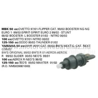   Féklámpa kapcsoló RMS APRILIA SR 50 M6x1 szürke (RMS) (246140030)