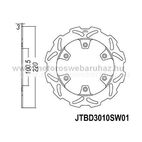 Féktárcsa JT (JTD3010SC01)
