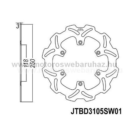 Féktárcsa JT (JTD3105SC01)