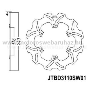 Féktárcsa JT (JTD3110SC01)