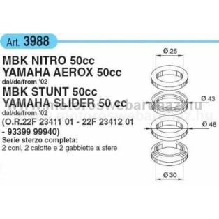 Kormánycsapágy szett BUZETTI (6093) alsó + felső