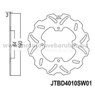 Féktárcsa JT (JTD4010SC01)