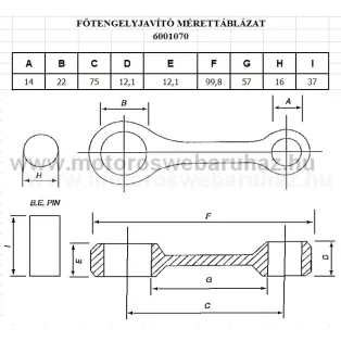 Hajtókar szett TOPRACING (6001070)