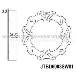 Féktárcsa JT (JTD6003SC01)