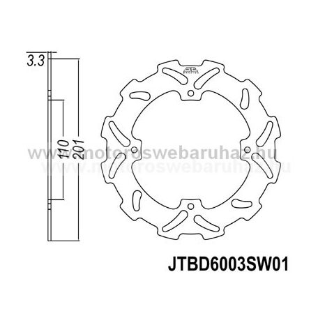 Féktárcsa JT (JTD6003SC01)