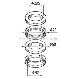 Kormánycsapágy szett BUZETTI (6025) alsó + felső (15547)