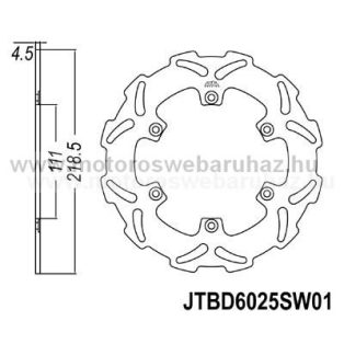 Féktárcsa JT (JTD6025SC01)