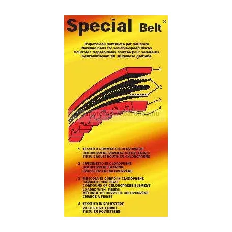 Variátorszíj speciál MALOSSI (6111164) ROBOGÓHOZ (16x832x8)