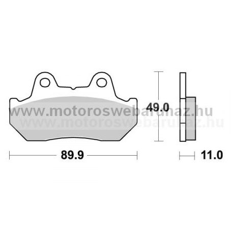 Fékbetét AP RACING (LMP142SF) Szinteres az első kerékhez (front)-utcai