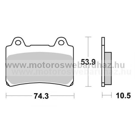 Fékbetét AP RACING (LMP190SR) Szinteres a hátsó kerékhez (rear)-utcai