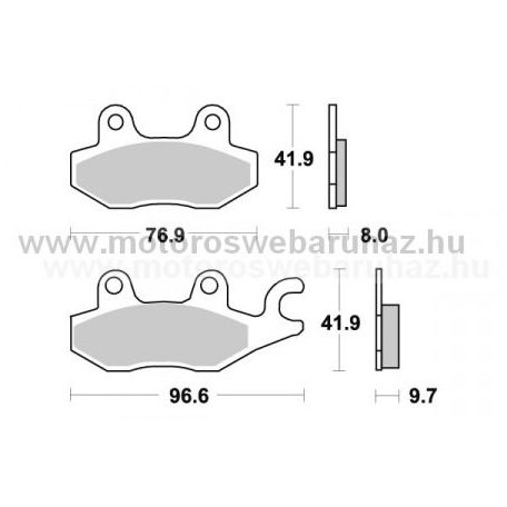 Fékbetét AP RACING (LMP233SR) Szinteres a hátsó kerékhez (rear)-utcai