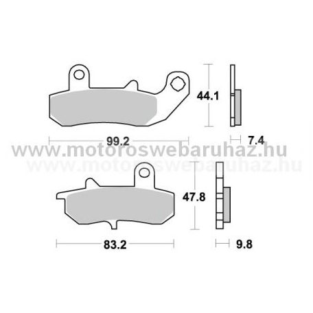 Fékbetét AP RACING (LMP235SR) Szinteres a hátsó kerékhez (rear)-utcai