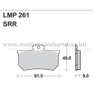   Fékbetét AP RACING (LMP261SRR) Szinteres fékbetét-utcai verseny az első kerékhez