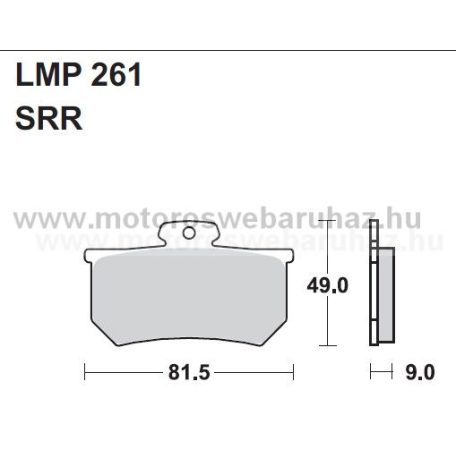 Fékbetét AP RACING (LMP261SRR) Szinteres fékbetét-utcai verseny az első kerékhez