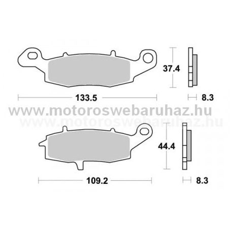 Fékbetét AP RACING (LMP304SF) Szinteres az első kerékhez (front)-utcai