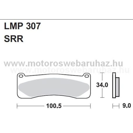 Fékbetét AP RACING (LMP307SRR) Szinteres fékbetét-utcai verseny az első kerékhez