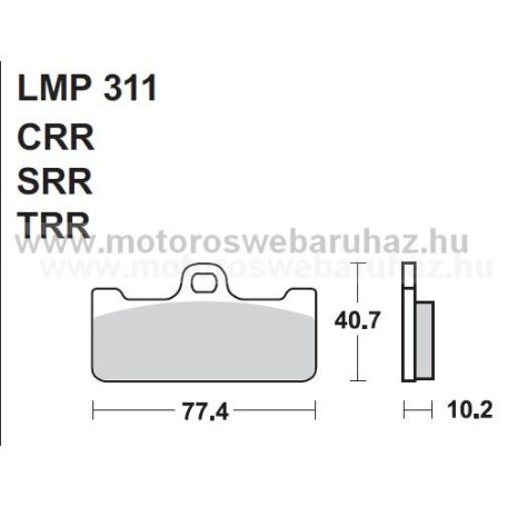 Fékbetét AP RACING (LMP311SRR) Szinteres fékbetét-utcai verseny az első kerékhez