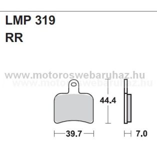   Fékbetét AP RACING (LMP319RR) Kerámia fékbetét-utcai verseny 