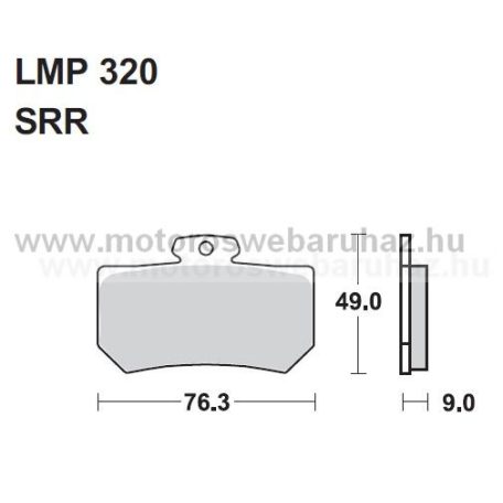 Fékbetét AP RACING (LMP320SRR) Szinteres fékbetét-utcai verseny az első kerékhez