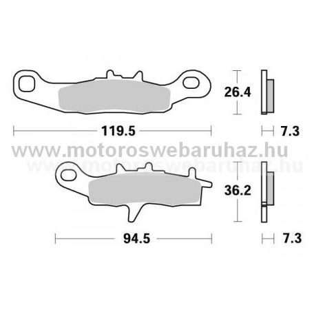 Fékbetét AP RACING (LMP326OR) Szinteres Cross, enduro