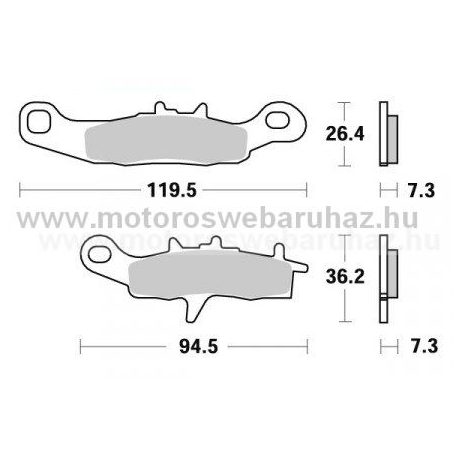 Fékbetét AP RACING (LMP326ORR) Szinteres fékbetét -Cross, enduro (verseny)