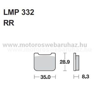   Fékbetét AP RACING (LMP332RR) Kerámia fékbetét-utcai verseny 