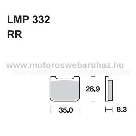 Fékbetét AP RACING (LMP332RR) Kerámia fékbetét-utcai verseny 