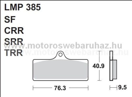 Fékbetét AP RACING (LMP385TRR) 