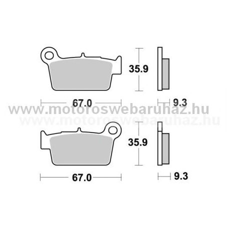 Fékbetét AP RACING (LMP390ORR) Szinteres Cross, enduro (verseny)