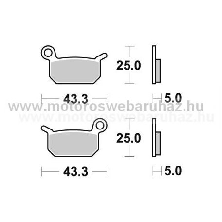 Fékbetét AP RACING (LMP394ORR) Szinteres Cross, enduro (verseny)