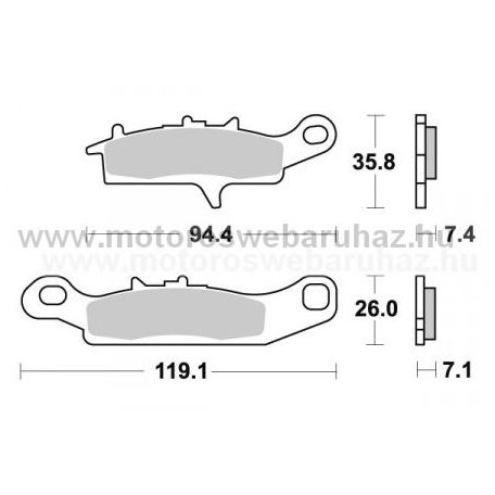 Fékbetét AP RACING (LMP401OR) Szinteres Cross, enduro