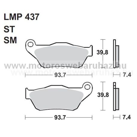 Fékbetét AP RACING (LMP437SM) 