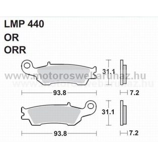   Fékbetét AP RACING (LMP440OR) Szinteres fékbetét-Cross, enduro