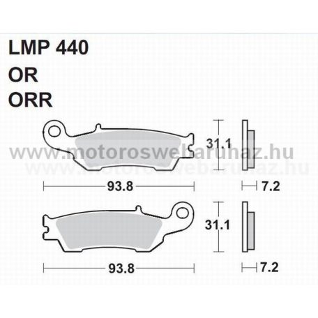 Fékbetét AP RACING (LMP440ORR) Szinteres fékbetét -Cross, enduro (verseny)