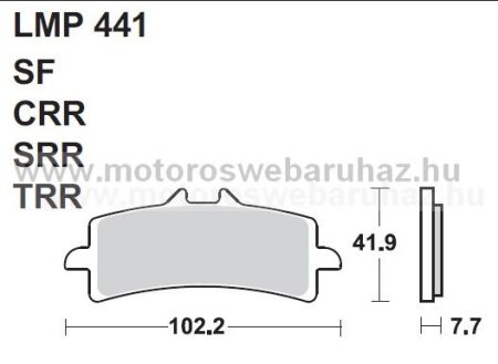 Fékbetét AP RACING (LMP441SF) Szinteres fékbetét az első kerékhez (front)-utcai