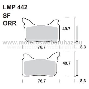   Fékbetét AP RACING (LMP442ORR) Szinteres fékbetét -Cross, enduro (verseny)