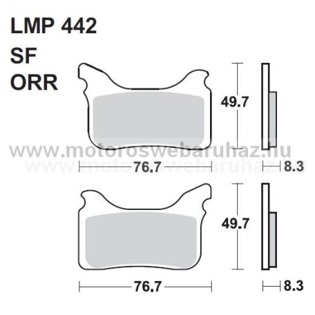 Fékbetét AP RACING (LMP442ORR) Szinteres fékbetét -Cross, enduro (verseny)