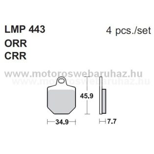   Fékbetét AP RACING (LMP443ORR) Szinteres fékbetét -Cross, enduro (verseny)