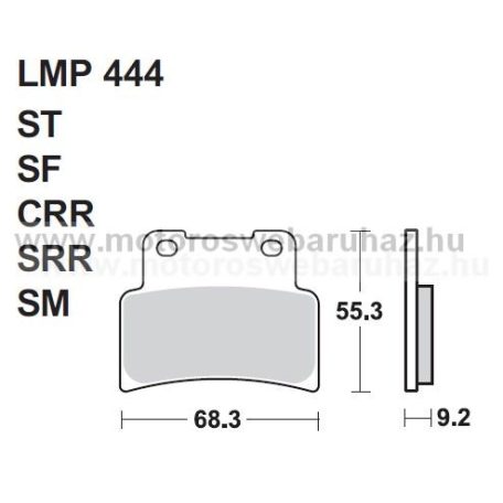 Fékbetét AP RACING (LMP444ST) 