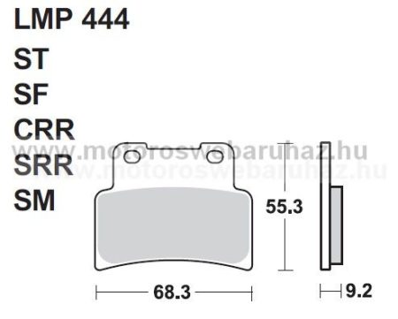 Fékbetét AP RACING (LMP444SF) Szinteres fékbetét az első kerékhez (front)-utcai