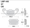  Fékbetét AP RACING (LMP448OR) Szinteres fékbetét-Cross, enduro