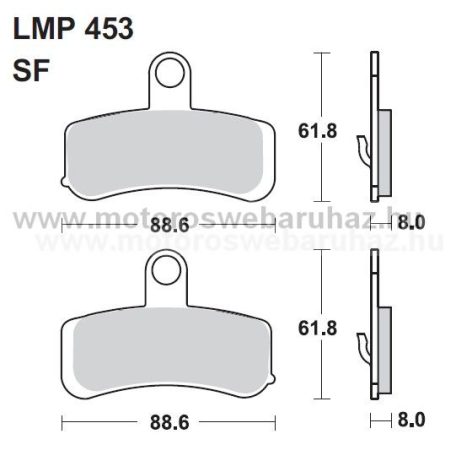 Fékbetét AP RACING (LMP453SF) Szinteres fékbetét az első kerékhez (front)-utcai