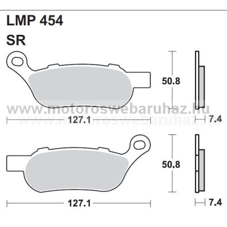 Fékbetét AP RACING (LMP454SR) Szinteres fékbetét a hátsó kerékhez (rear)-utcai