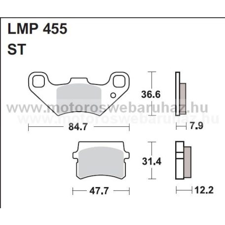 Fékbetét AP RACING (LMP455ST) 