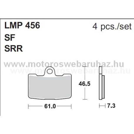 Fékbetét AP RACING (LMP456SF) Szinteres fékbetét az első kerékhez (front)-utcai