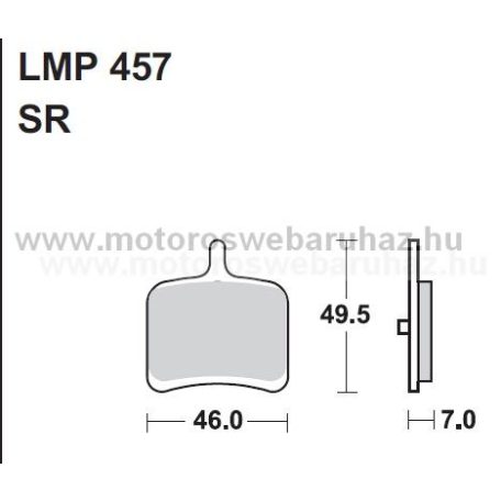 Fékbetét AP RACING (LMP457SR) Szinteres fékbetét a hátsó kerékhez (rear)-utcai