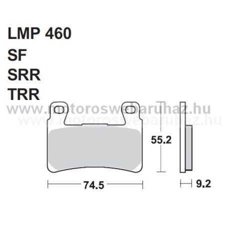 Fékbetét AP RACING (LMP460SF) Szinteres fékbetét az első kerékhez (front)-utcai