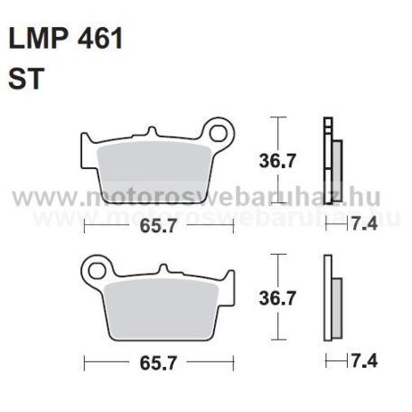 Fékbetét AP RACING (LMP461ST) 